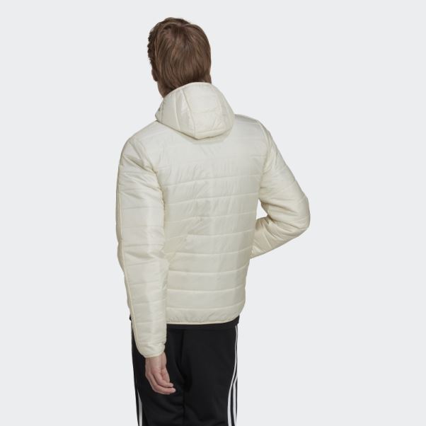 Doudoune Adidas Blanche à Capuche Matelassée