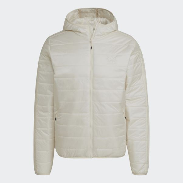 Doudoune Adidas Blanche à Capuche Matelassée