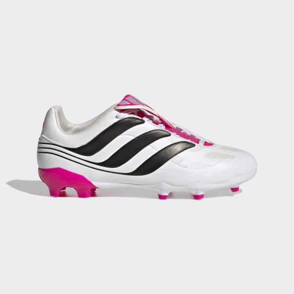 Predator Precision.3 Chaussures De Sol Ferme Adidas Blanc