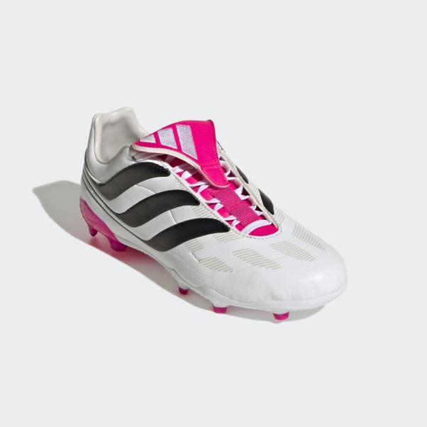 Predator Precision.3 Chaussures De Sol Ferme Adidas Blanc