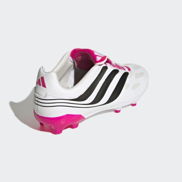 Predator Precision.3 Chaussures De Sol Ferme Adidas Blanc