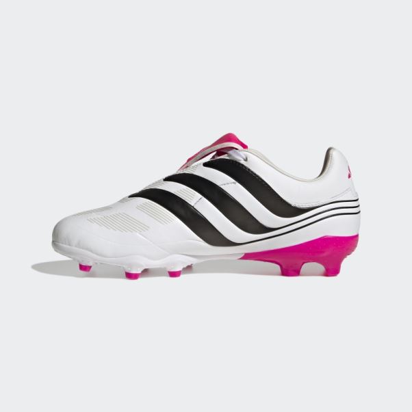 Predator Precision.3 Chaussures De Sol Ferme Adidas Blanc