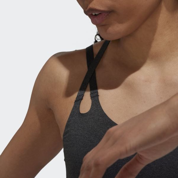 Soutien-gorge De Yoga Luxe Studio Light-support Fire Noir Adidas