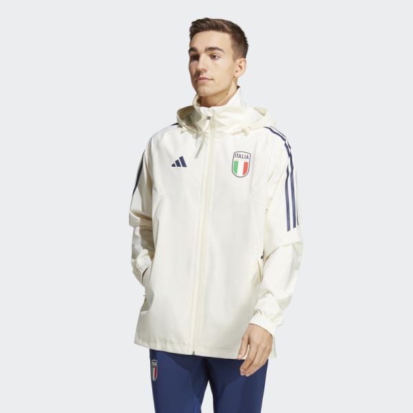 Italie Condivo 23 Veste De Pluie Adidas Blanc
