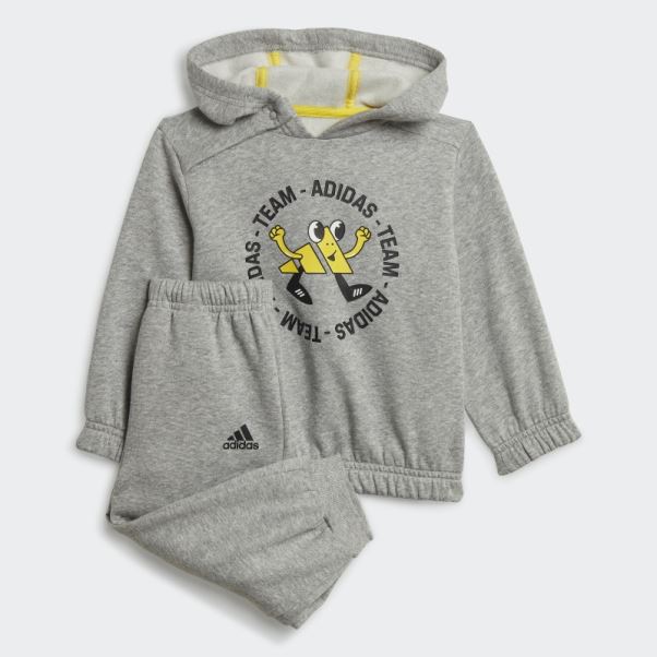 Gris Moyen équipe Adidas Surdimensionné Jogging Polaire Ensemble (genre Neutre) Mode
