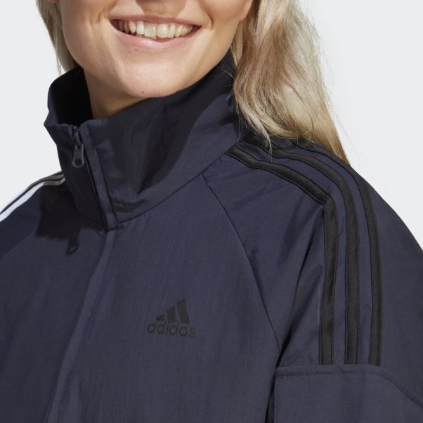 Adidas Veste Légère à 3 Bandes D'encre Avec Des Patchs De Fleurs En Chenille