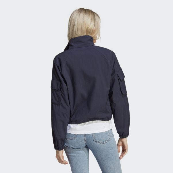 Veste Légère à 3 Bandes Avec Patchs De Fleurs En Chenille Encre Adidas