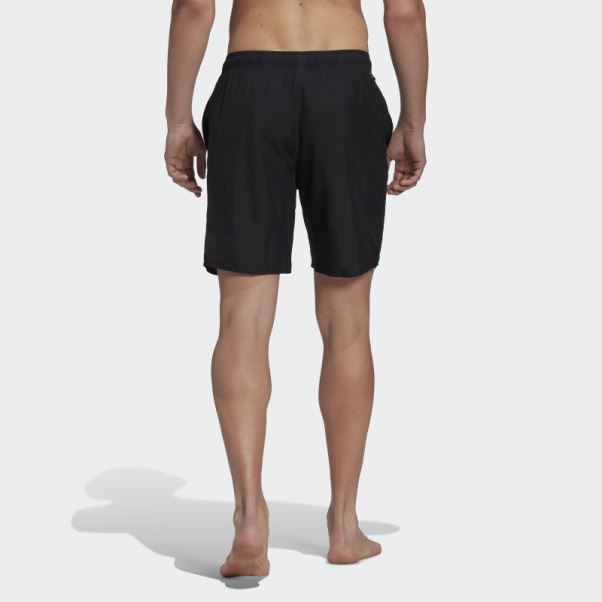 Short De Bain 3 Bandes Longueur Classique Noir Adidas