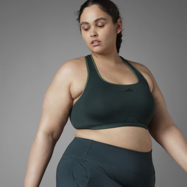 Adidas Authentique Balance Yoga Soutien-gorge à Maintien Moyen (taille Plus) Vert