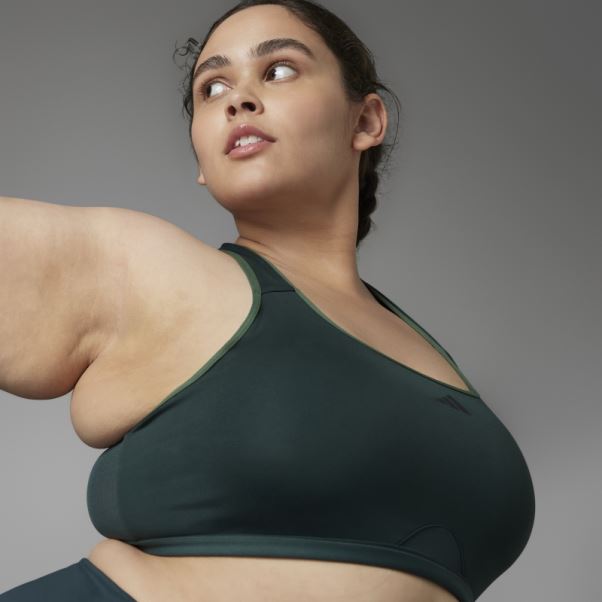 Soutien-gorge De Yoga à Maintien Moyen Authentique Balance Vert (taille Plus) Adidas