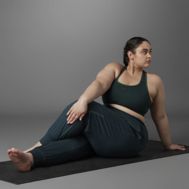 Soutien-gorge De Yoga à Maintien Moyen Authentique Balance Vert (taille Plus) Adidas