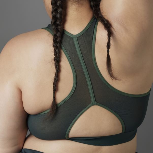 Soutien-gorge De Yoga à Maintien Moyen Authentique Balance Vert (taille Plus) Adidas