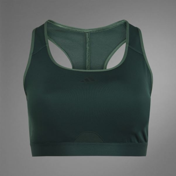 Soutien-gorge De Yoga à Maintien Moyen Authentique Balance Vert (taille Plus) Adidas