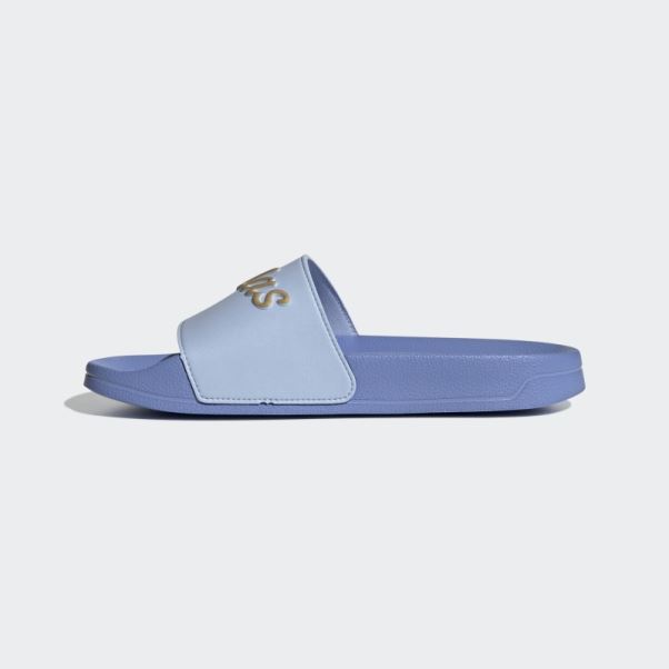 Adilette Toboggans De Douche Adidas Bleu Aube