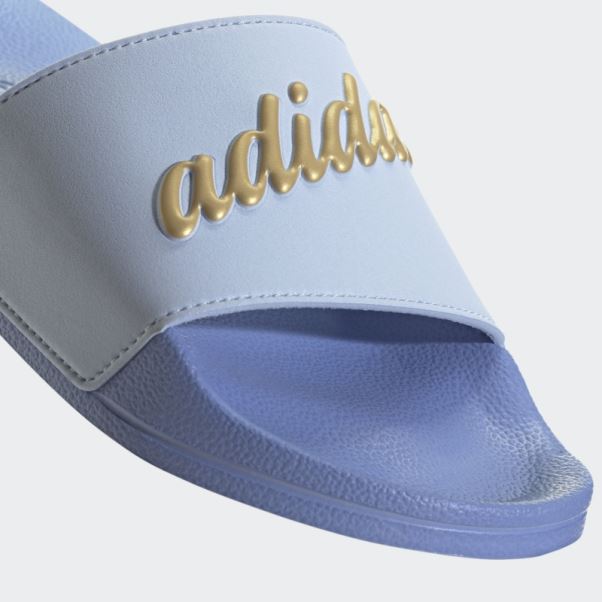 Adilette Toboggans De Douche Adidas Bleu Aube