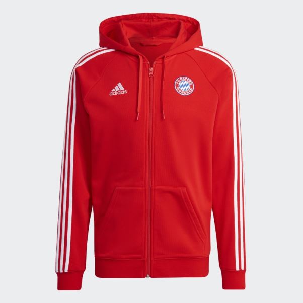Adidas Fc Bayern Adn Sweat à Capuche Zippé Rouge