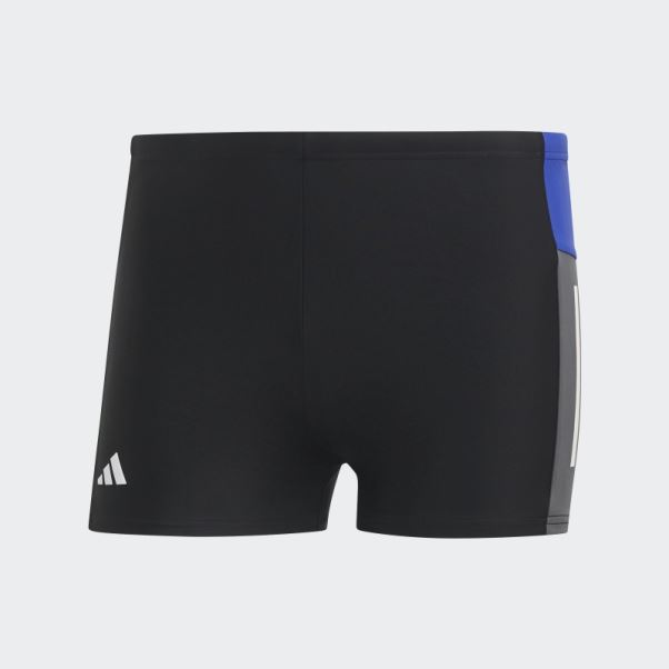 Boxer De Bain Colorblock 3 Bandes Noir Adidas