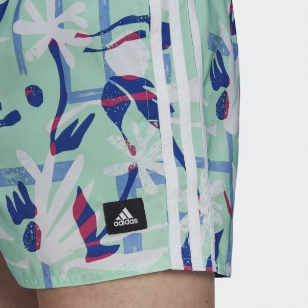 Short De Bain Très Court Clx Floral Saisonnier Adidas Menthe