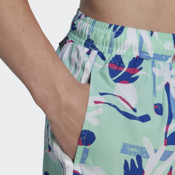 Short De Bain Très Court Clx Floral Saisonnier Adidas Menthe