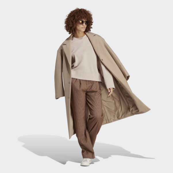 Sweat Ras Du Cou Premium Essentials Taupe Adidas