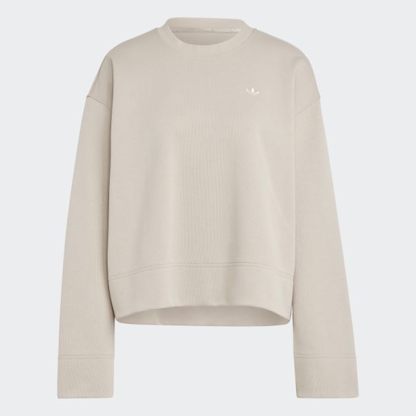 Sweat Ras Du Cou Premium Essentials Taupe Adidas