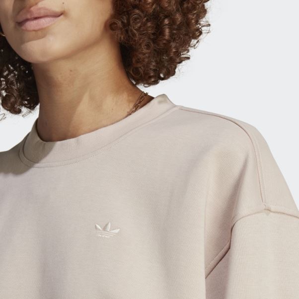 Sweat Ras Du Cou Premium Essentials Taupe Adidas