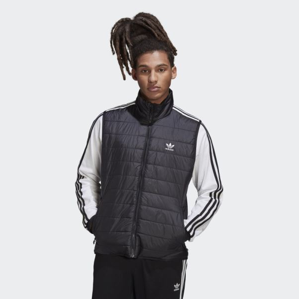Doudoune Matelassée Col Montant Adidas Noir