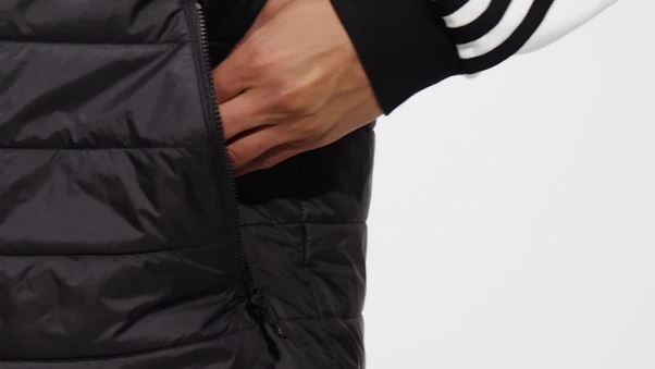 Doudoune Matelassée Col Montant Adidas Noir