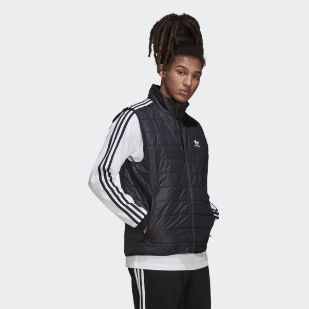 Doudoune Matelassée Col Montant Adidas Noir