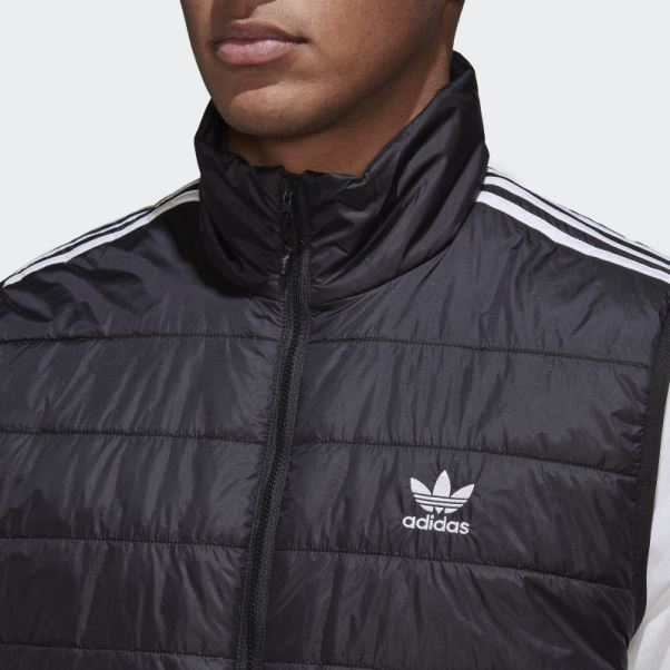 Doudoune Matelassée Col Montant Adidas Noir
