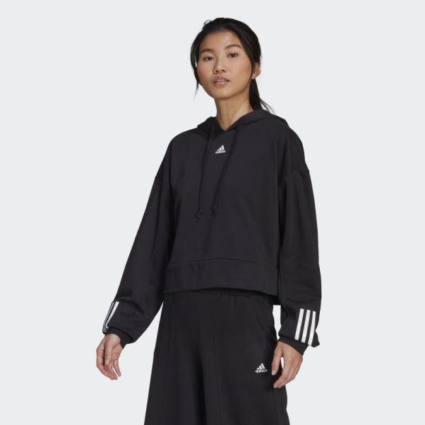 Sweat à Capuche Hyperglam French Terry Noir Adidas