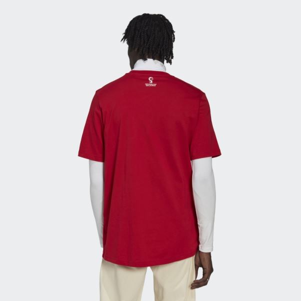 T-shirt Rouge Coupe Du Monde Fifa 2022 Chili Adidas