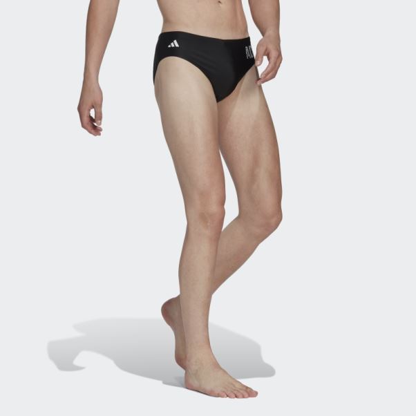 Maillot De Bain Noir Avec Inscription Adidas