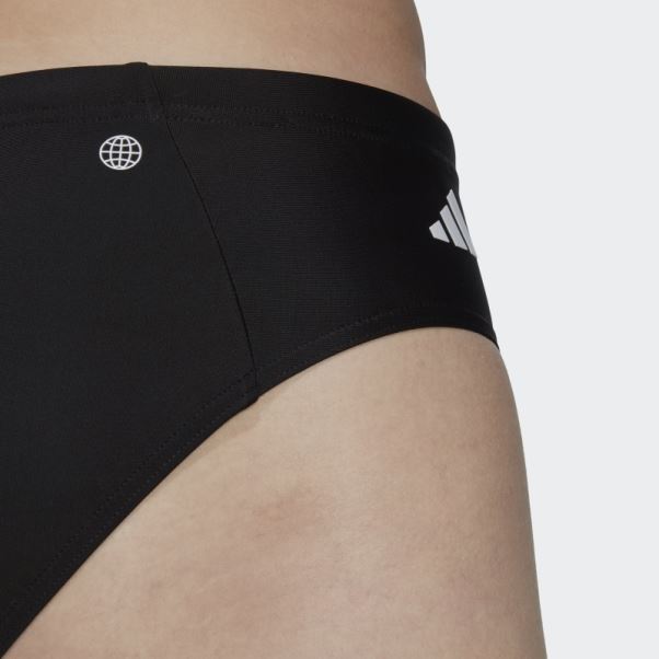 Maillot De Bain Noir Avec Inscription Adidas