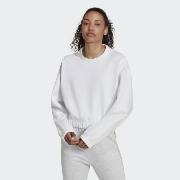 Sweat Adidas Studio Lounge Ample Blanc