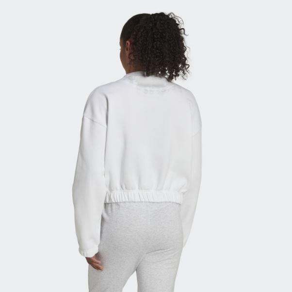 Sweat Adidas Studio Lounge Ample Blanc