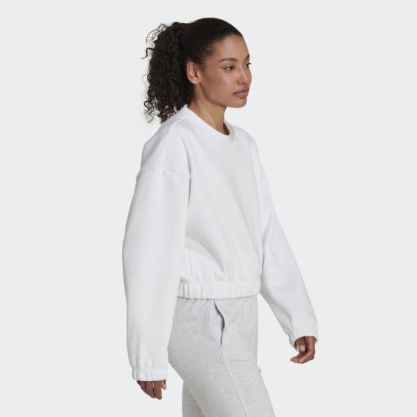 Sweat Adidas Studio Lounge Ample Blanc