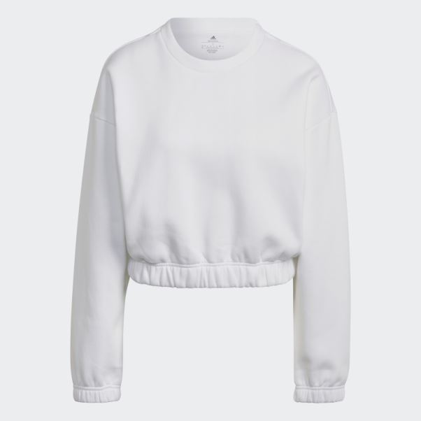 Sweat Adidas Studio Lounge Ample Blanc