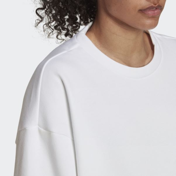 Sweat Adidas Studio Lounge Ample Blanc