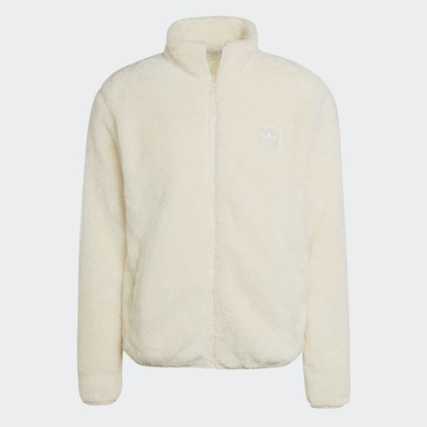 Veste De Survêtement Essentials+ Fluffy Fleece Adidas Blanc