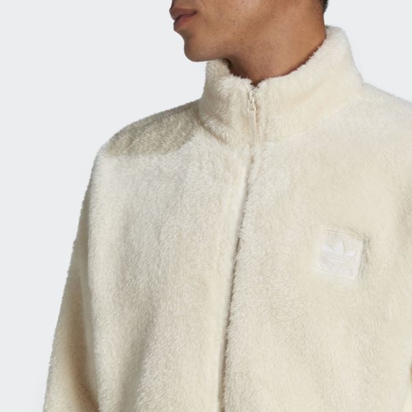 Veste De Survêtement Essentials+ Fluffy Fleece Adidas Blanc