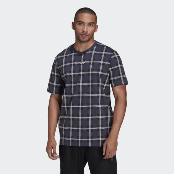 R.Y.V. Tee Shirt Carreaux Multicolore Adidas