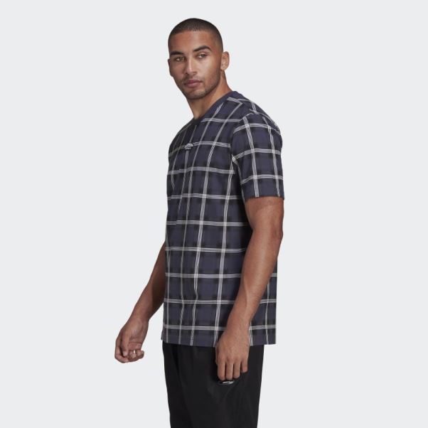 R.Y.V. Tee Shirt Carreaux Multicolore Adidas