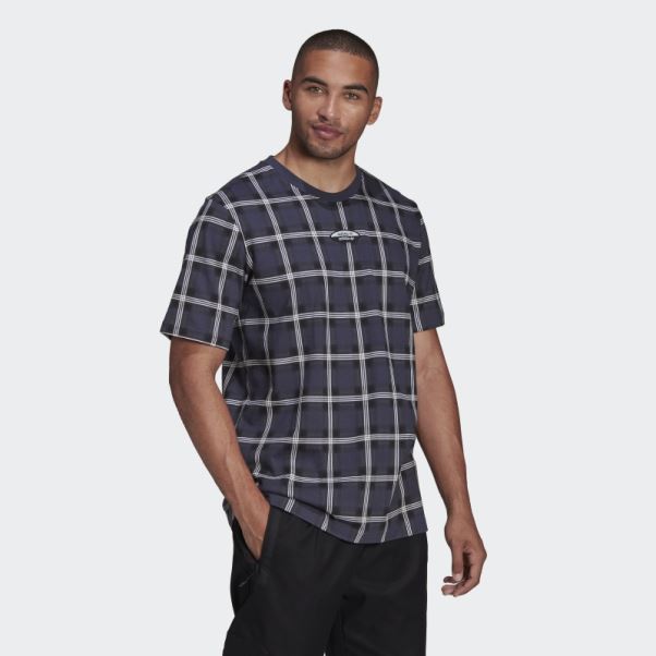R.Y.V. Tee Shirt Carreaux Multicolore Adidas