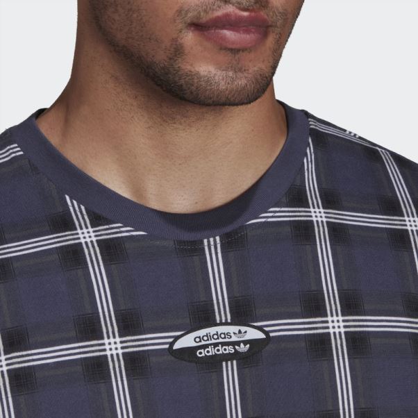 R.Y.V. Tee Shirt Carreaux Multicolore Adidas
