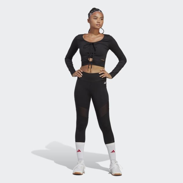 T-shirt à Manches Longues Adidas Training Dance Noir