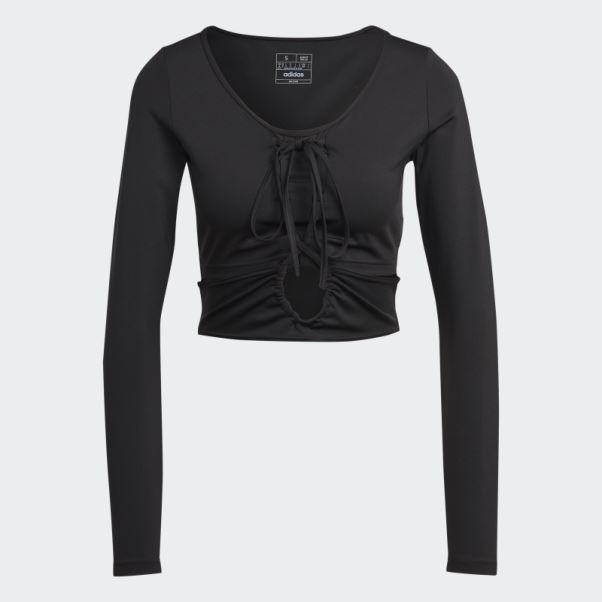 T-shirt à Manches Longues De Danse D'entraînement Noir Adidas