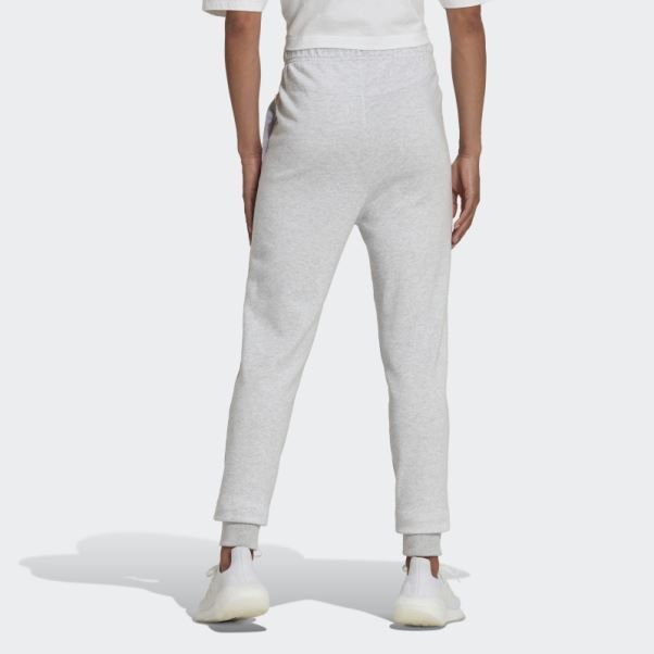 Adidas Pantalon Gris Clair Chiné Studio Lounge Taille Haute
