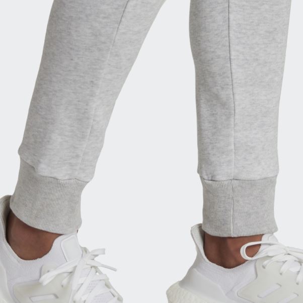 Adidas Pantalon Gris Clair Chiné Studio Lounge Taille Haute