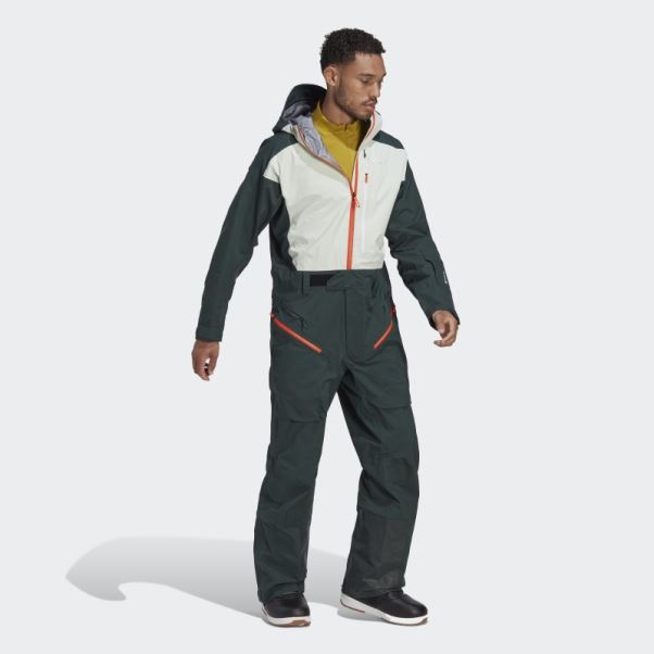 Combinaison De Neige Terrex Gore-tex 3 Couches Vert Adidas